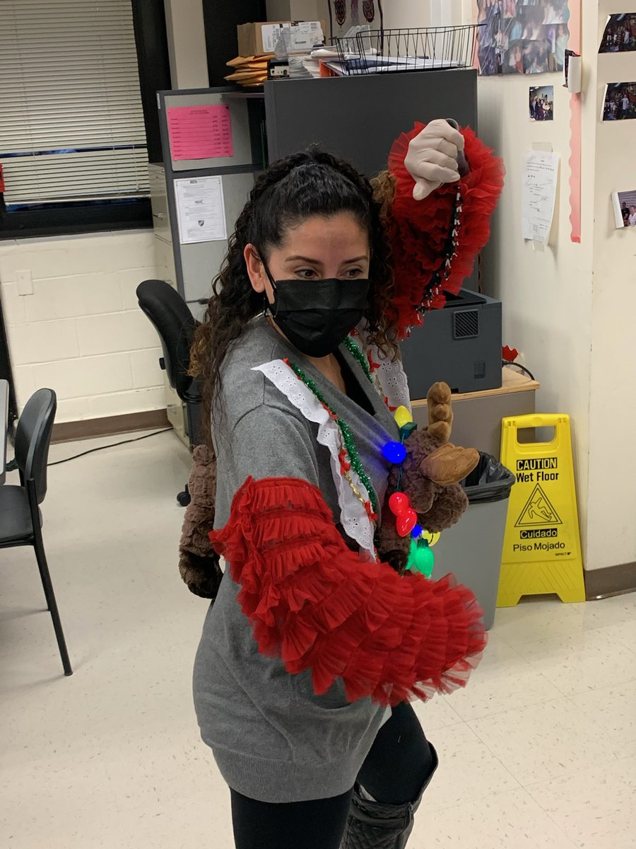 Just a teacher's 2020 Ugly Christmas Sweater! Thanks <a href="/jimmyfallon/">Jimmy Fallon</a> <a href="/FallonTonight/">The Tonight Show</a> for this year's inspiration to actually make one! Your humor is contagious, and I will make my students laugh and smile during these tough times. #uglychristmassweater #2020xmas