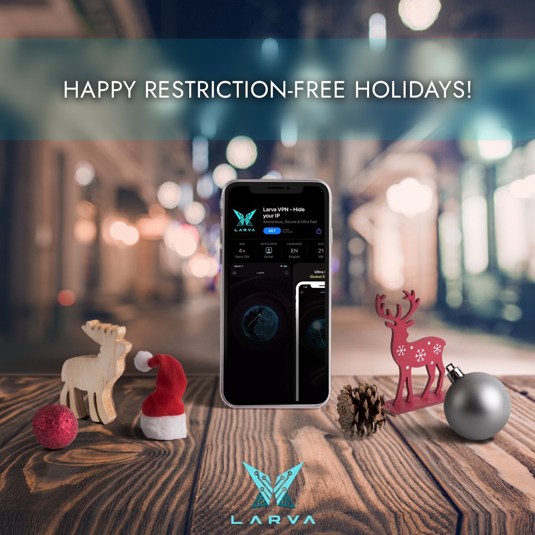 Holidays are meant to be worry-free and full of joy!
Well, you can achieve all these things by simply downloading Larva VPN on your iOS device.
#larvavpn #larva #vpn #christmas #celebrate #santaclaus #snowy #cybersecurity #shows #channels #technology #malware #bandwidth #fast