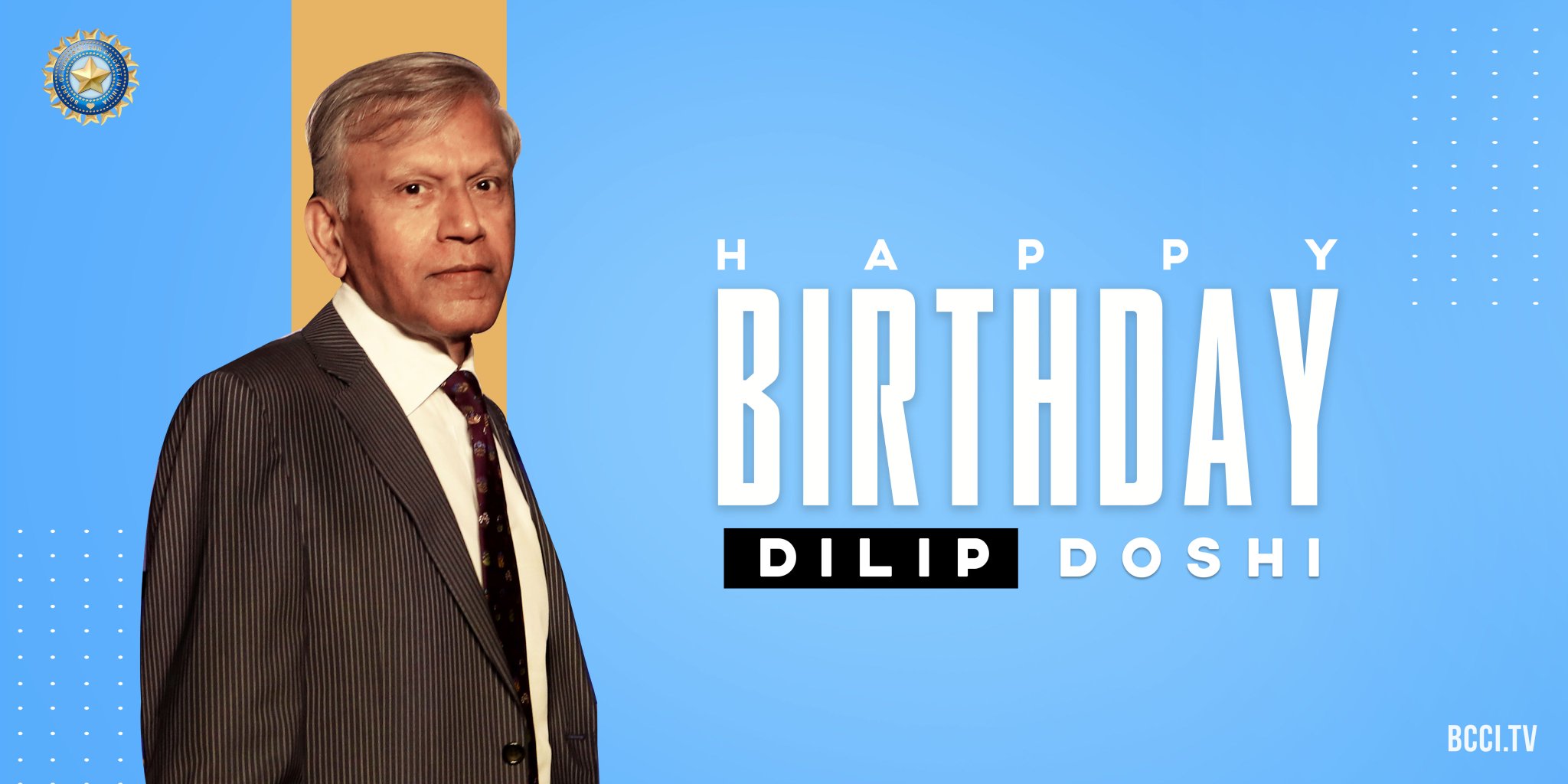 Wishing former Indian left-arm spinner Dilip Doshi a very happy birthday.  