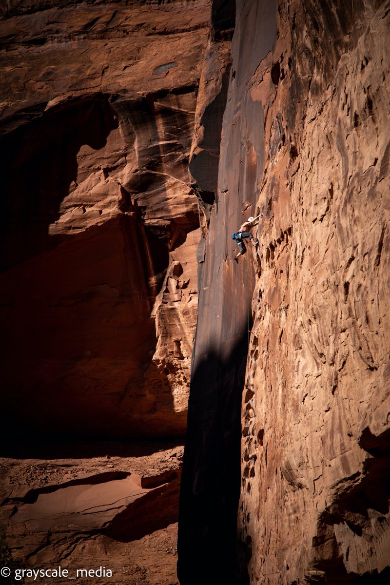 The canyons in Moab make you feel small #moab #climbing #climbingphotography #adventure