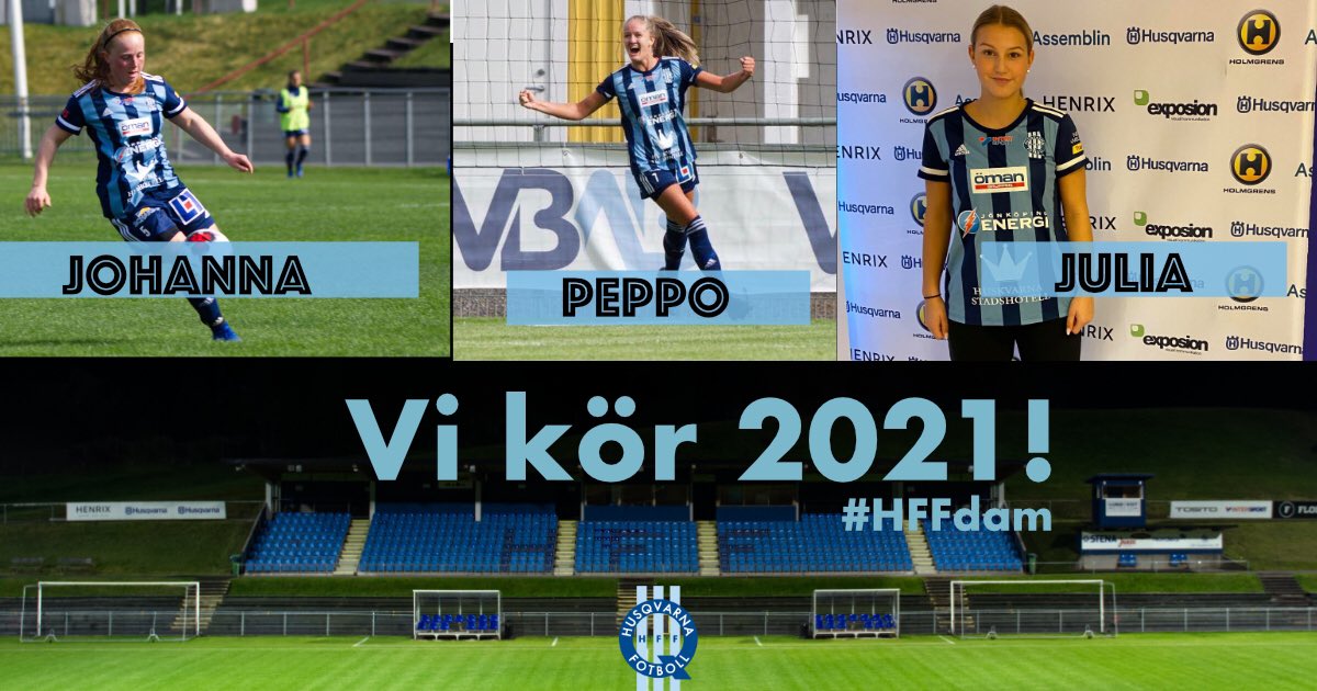 Boom!! 💥Två förlängningar och ett nyförvärv är klara. Johanna Nordh och Petronella Lindström känner vi sen gammalt. Julia Mammoo har tränat med klubben under ett par år. Är från Norrahammars IK och kliver in i A-truppen. Välkommen Julia! #husqvarnaff #hffdam #framtidenärblå