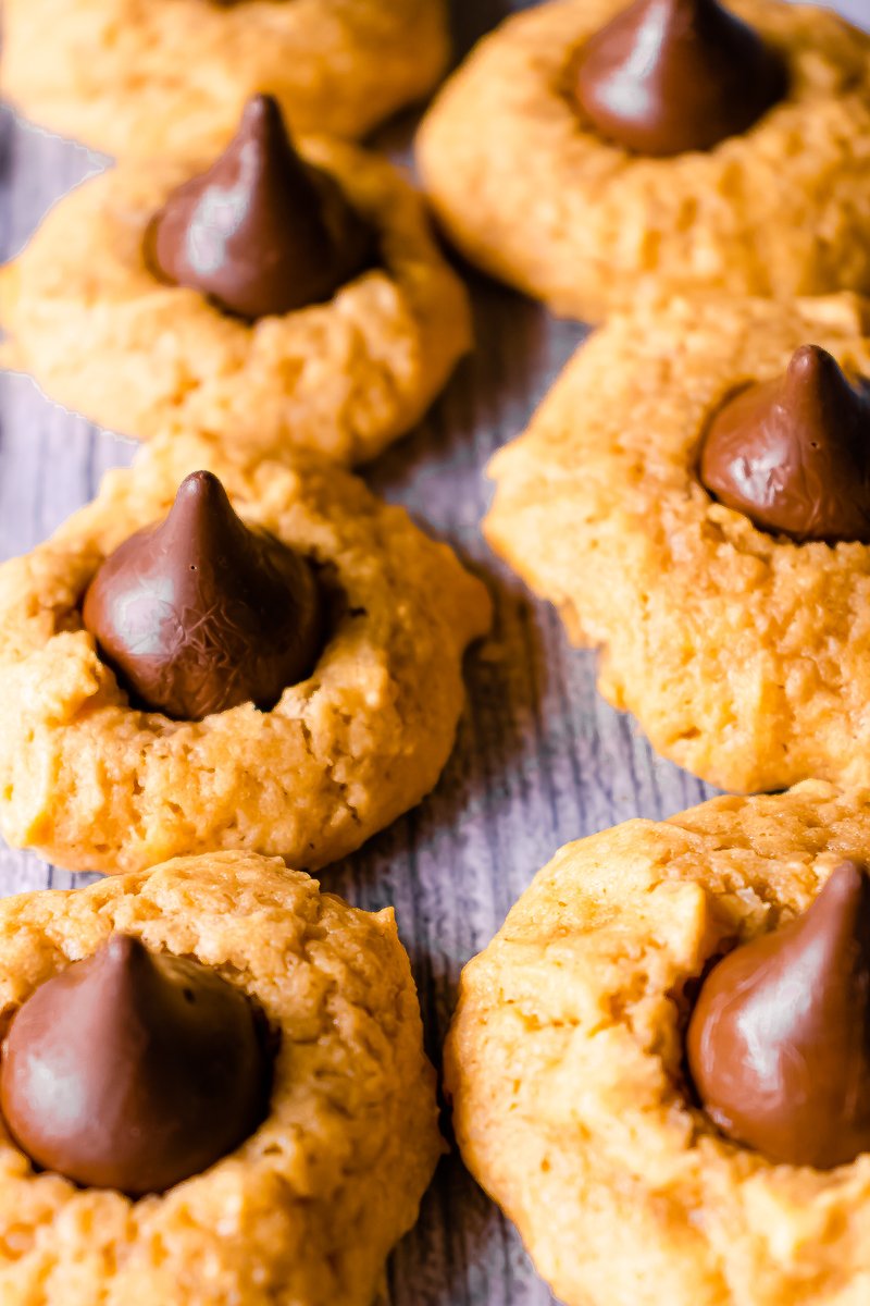 At350F's tweet photo. 3-INGREDIENT PEANUT BUTTER BLOSSOM COOKIES (NO FLOUR) | PEANUT BUTTER BLOSSOMS
 https://t.co/Ds7FI37QTF https://t.co/chD0yxEhj4