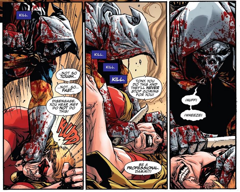 kageyojimbo's tweet photo. @icomicind #Taskmaster is capable of fighting of fighting full rosters of #Avengers by himself, wihout #Batman's Gear, or #Deathstrokes enhancements. And he recently beat Hyperion(Marvel Superman) - nearly killed him too. (Also, #Deadpool's randomness doesn't work on him anymore) https://t.co/o1vEMRr4yC