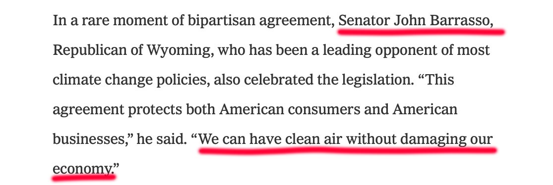 . @SenJohnBarrasso has also lost his mind by including climate provisions in the COVID relief bill.How does making air conditioning pointlessly more expensive help the economy or clean the air?Please veto this  @realDonaldTrump.COVID relief is okay. Climate idiocy is not.