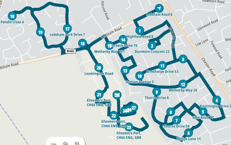 490Port's tweet image. We're out on our penultimate Sleigh Run tonight from 6pm, covering Wetherby Way &amp;amp; Surrounding Areas.

Routes as per map. Our santa tracker will be uploaded to our Facebook page at 6pm.

We are still collecting using socially distanced collecting pipes 🎅

#santafloat
#roundtable