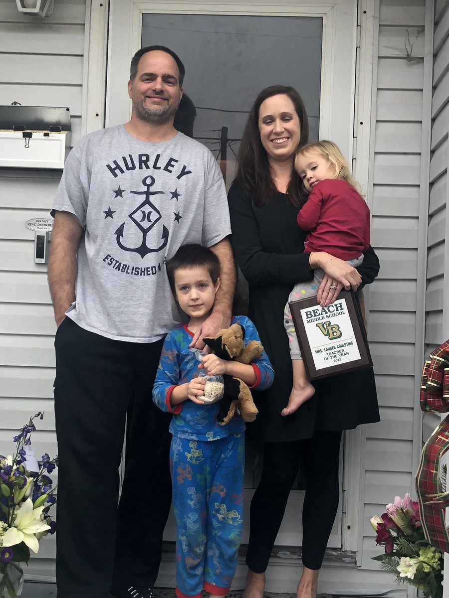 VBAggie93's tweet photo. We are so excited to announce Ms. Lauren Coulsting as our 2022 Teacher of the Year. Lauren is a leader and loved by her colleagues and students. So we’ll deserved! Congratulations! 🎉 https://t.co/IXGVGSpK1v