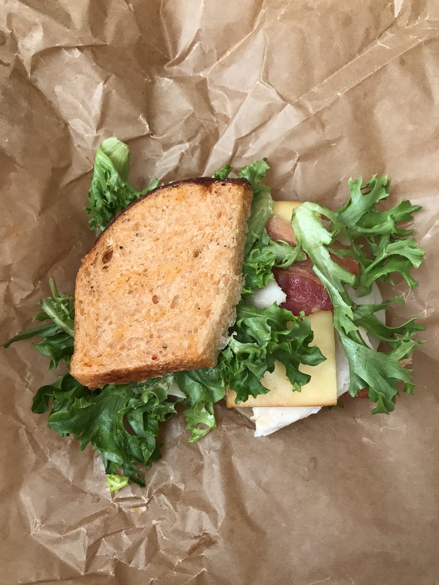 mikikern's tweet photo. Dang @panerabread  Gurnee I guess half a sandwich also comes with only half the top bread  and no avocado which I was up charged for https://t.co/6iMCm89b0B