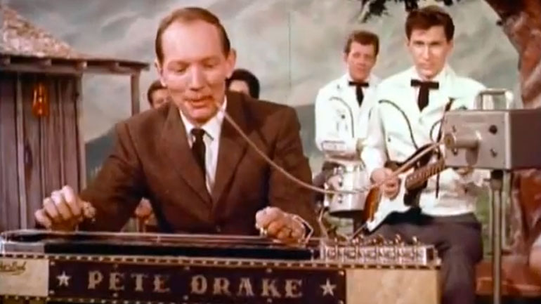 Legendary pedal steel slinger Pete Drake placed an 8" paper-cone speaker-driver and funnel next to his guitar amp and a plastic tube connected to his mouth. He 1st used it on Roger Miller's "Lock, Stock and Teardrops" in 1963.