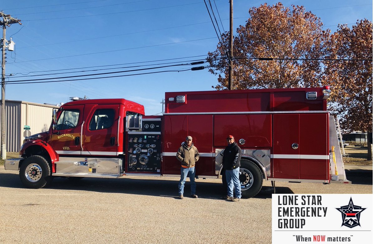 LoneStarEG's tweet photo. It was an honor to have recently delivered this 2021 Freightliner M2 106 to Chief Robert Rodriguez, Captain Cody Horelica, and the rest of the Buckholts Volunteer FD! 

• Ferrara extruded body
• 1250 gpm Hale QFLO pump
• 1500 gallon tank
• Wilburt light tower https://t.co/sXJb0MdAyU