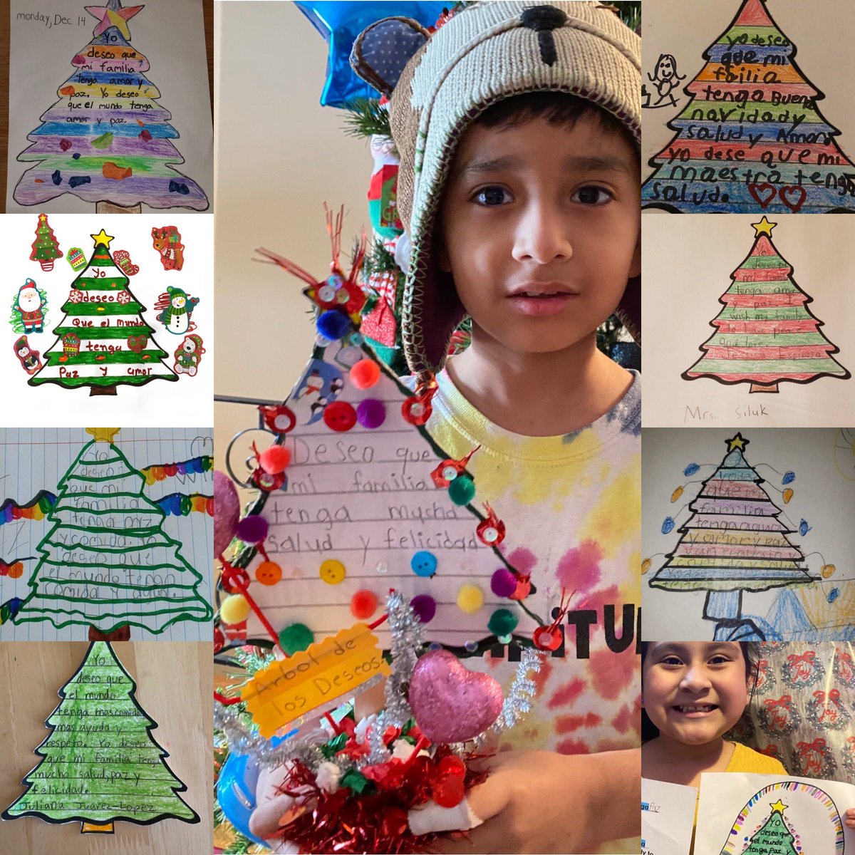 🌲🌏🌲 Our FLC 2nd grade students, are learning how people make wishes in different countries of the world.  In Spanish class, we created our “tree of wishes”!Very  good work!🌲👏🏻👏🏻🌏🌲