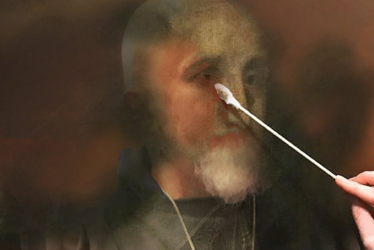 It took weeks of painstaking work by a team of world renown restoration experts to remove the years of ear wax build up.  #ThePortrait  #wwone