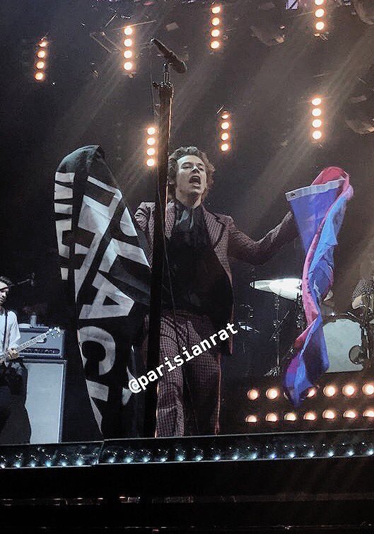 harry with the bi flag; a thread !