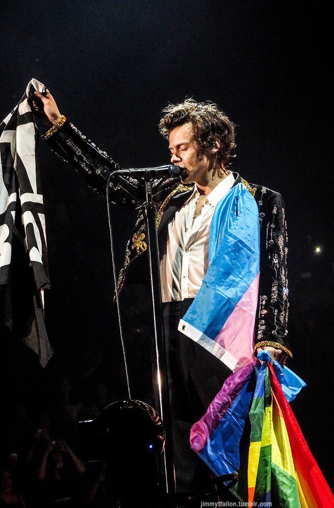 harry with the bi flag; a thread !
