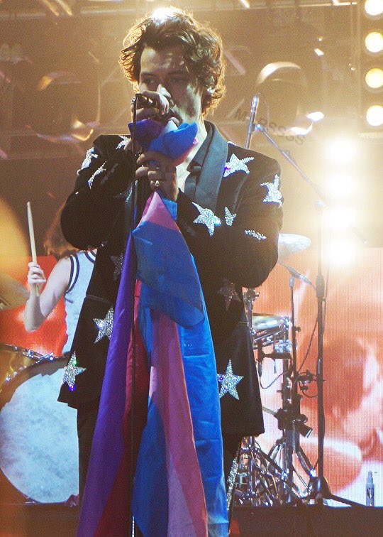 harry with the bi flag; a thread !