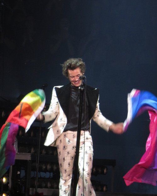harry with the bi flag; a thread !