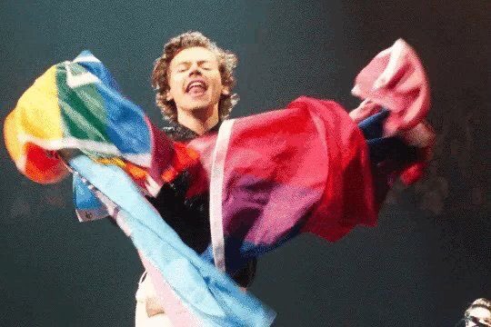 harry with the bi flag; a thread !