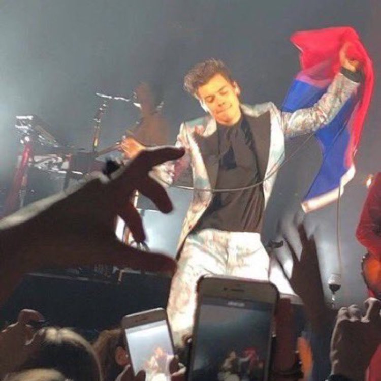 harry with the bi flag; a thread !