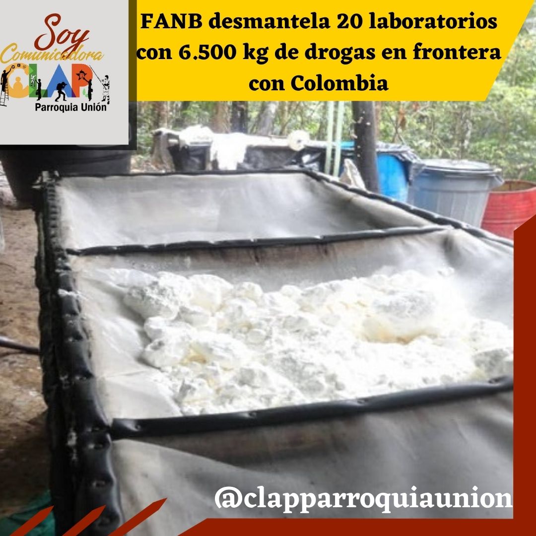 #21Dic  📢 Entérate @GNBoficial Desmanteló 2 campamentos estructurados con 20 laboratorios y 6.500 kg de cocaína y pasta base de coca en el Zulia.
#VenezuelaEsAmorYPaz
#ComunicadoresClapActivos  
@clap_raulleoni 
@clappaloverdea 
@CCLAPALAVECINO1 
@ConCiliaFlores