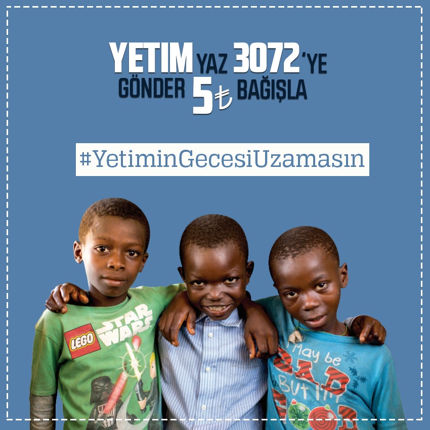 Yetimlere dünyanızda yer açın. #YetiminGecesiUzamasın