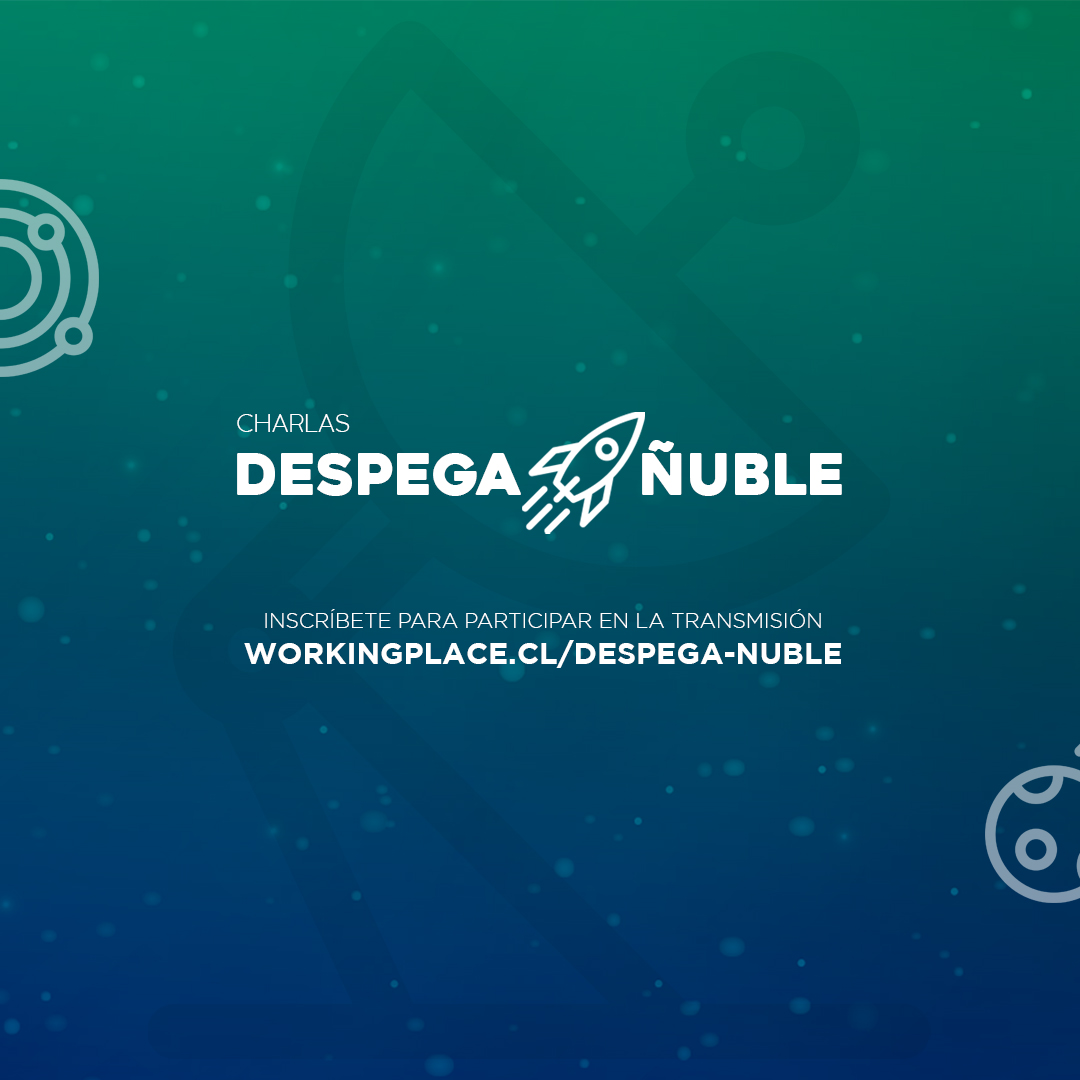 🗓07 Ene⏰18:00 Hrs por Zoom-Facebook live

Regístrate workingplace.cl/despega-nuble

Entre los asistentes se sortearán 3 tarjetas prepago 40hrs Cowork para que conozcas HUB Potencia Ñuble, nuevo espacio para emprendimiento en #Chillan 

<a href="/MentorINN/">MentorINN</a> <a href="/INCUBAUDEC/">IncubaUdeC</a> <a href="/CorfoNuble/">CorfoÑuble</a> <a href="/ChileCowork/">ChileCowork</a>