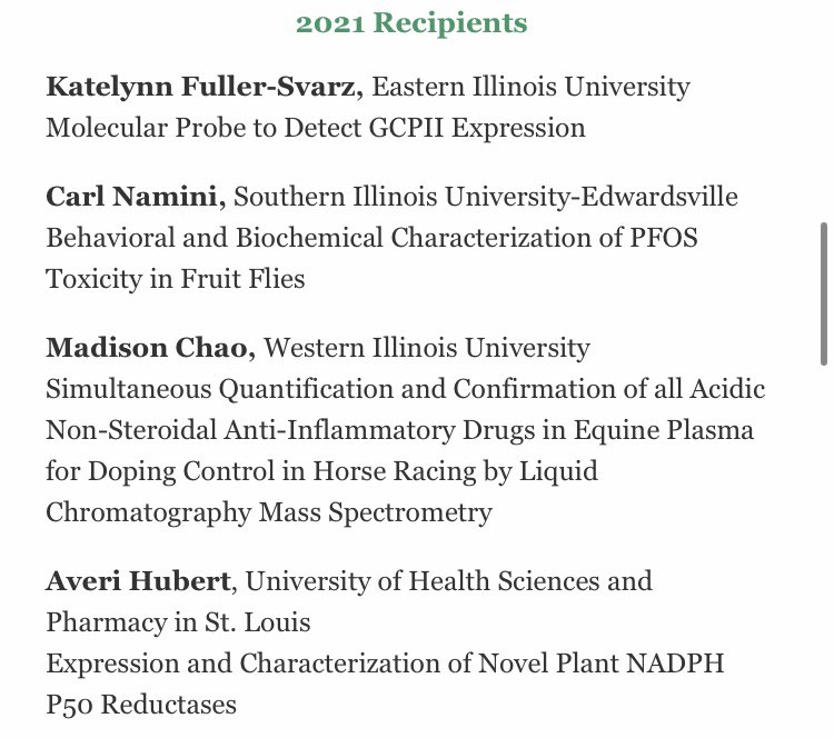 ILAcadSci's tweet photo. Congratulations to our Student Research Grant awardees! https://t.co/1XMer5eNAY