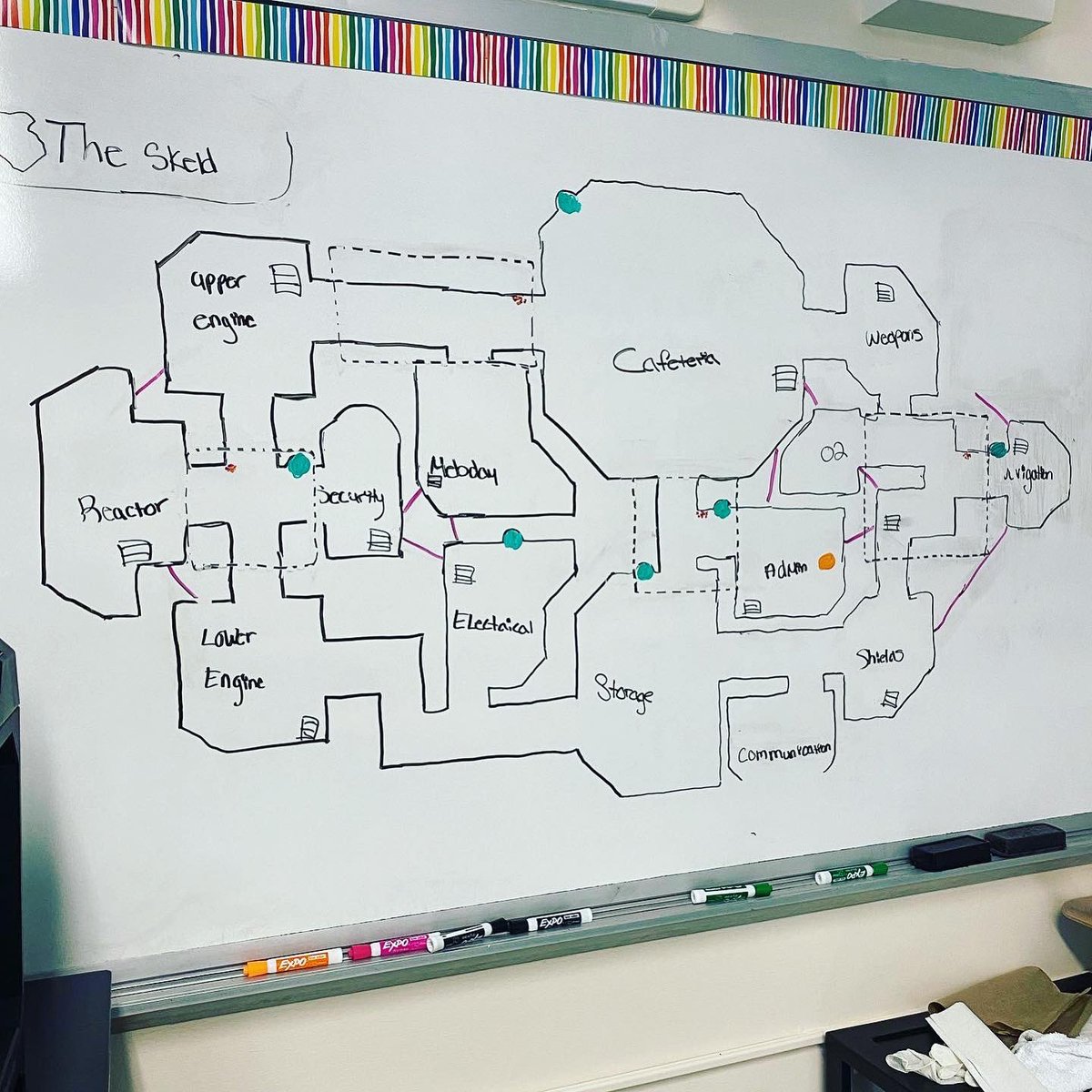 whhs_tech's tweet photo. Among Us PBL ••• While we’re waiting on software for our 3D printer, we’re moving forward with the next steps of recreating the game maps! Making note of the vent connections, cam areas, and types of tasks! https://t.co/JO2UjZnP3a