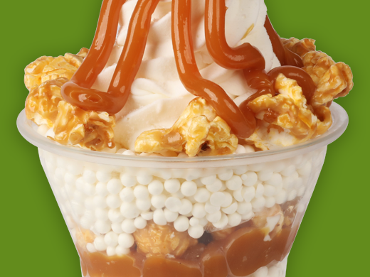 DocPopcornWI's tweet photo. Have you tried our new sundaes? Try our Caramel Bliss and Vanilla Dippin' Dots with some Caramel Drizzle today! https://t.co/7a36Z7iLwo