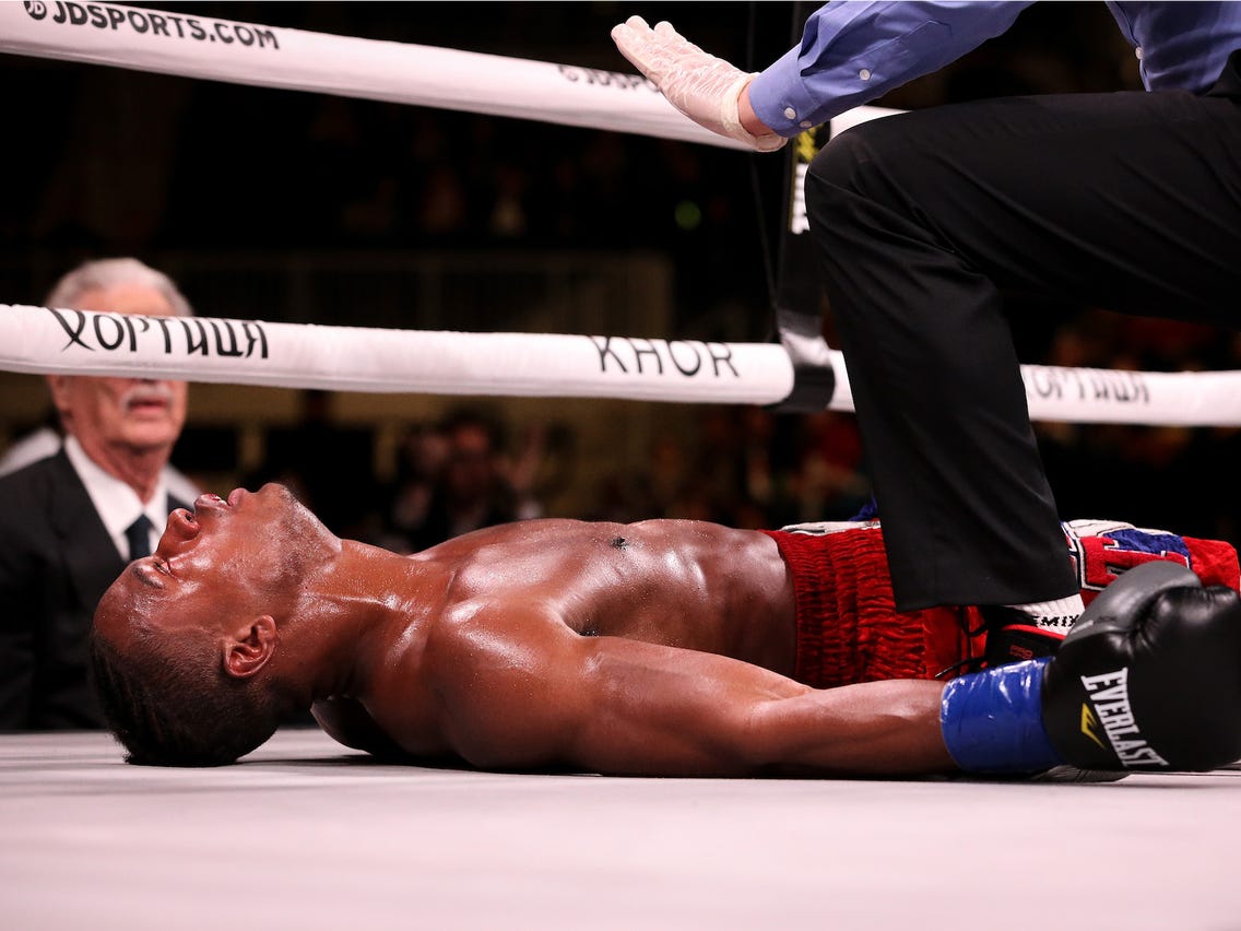 The body reacts to this with a natural defence mechanism: - Bringing the body horizontal, allowing sufficient blood flow to the brain to avoid trauma - When you get knocked out, you fall to the ground, and create the condition explained above.