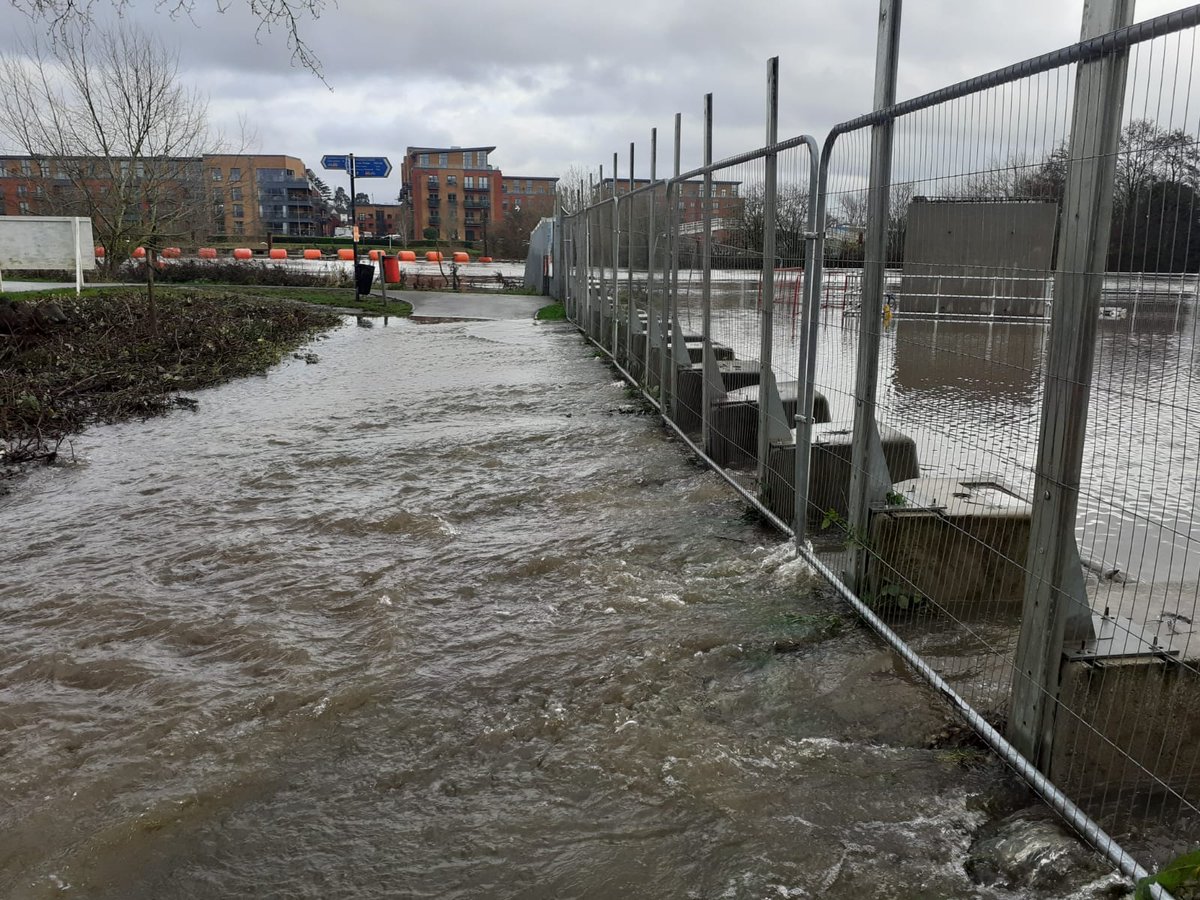 We nearly made Christmas without overtopping but we've got 2m+ of water over the top of our <a href="/SevernUnlocked/">Unlocking the Severn</a> fish pass at Diglis. We'll return in the new year with hopefully lower river levels so we can finish off. At least our new viewing window and flood door get an early test