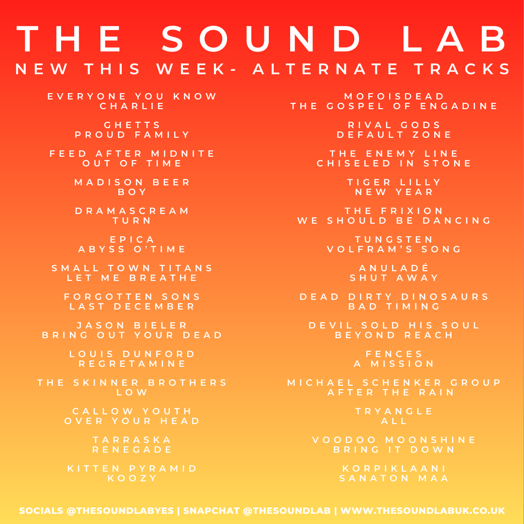 The Sound Lab (@thesoundlabyes) on Twitter photo Weve added loads of new music this week to The Sound Lab Radio. Tune in at tiny.cc/TSLlisten
Added this week include <a href="/eykmusic/">EVERYONE YOU KNOW</a>, <a href="/THEREALGHETTS/">GHETTS</a>, <a href="/FeedAfter/">Feed_After_Midnite</a>, <a href="/madisonbeer/">madison beer</a>, <a href="/DramaScream/">DramaScream</a>, <a href="/Epica/">Epica</a>, <a href="/SmallTownTitans/">Small Town Titans</a>, <a href="/Forgottensonsuk/">Forgotten Sons</a>, <a href="/jasonbieler/">Jason Bieler & The Baron Von Bielski Orchestra</a>, <a href="/LouisDunford/">Louis Dunford</a> and more!! Weve added loads of new music this week to The Sound Lab Radio. Tune in at tiny.cc/TSLlisten
Added this week include <a href="/eykmusic/">EVERYONE YOU KNOW</a>, <a href="/THEREALGHETTS/">GHETTS</a>, <a href="/FeedAfter/">Feed_After_Midnite</a>, <a href="/madisonbeer/">madison beer</a>, <a href="/DramaScream/">DramaScream</a>, <a href="/Epica/">Epica</a>, <a href="/SmallTownTitans/">Small Town Titans</a>, <a href="/Forgottensonsuk/">Forgotten Sons</a>, <a href="/jasonbieler/">Jason Bieler & The Baron Von Bielski Orchestra</a>, <a href="/LouisDunford/">Louis Dunford</a> and more!!