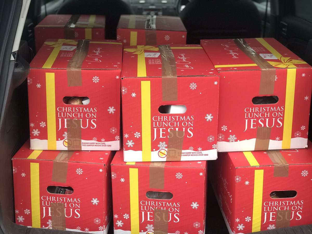 Massive thanks to <a href="/doxadeolondon/">Doxa Deo Community Church, London</a> <a href="/clojmerton/">CLOJ Merton & Kingston</a> team and army of volunteers for the #christmaslunchonjesus hampers! We are excited about delivering these to local residents.