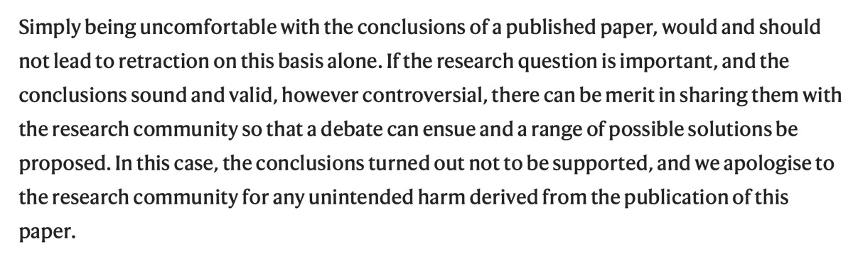 4. (Although, I suspect the scientific complaints are likely post-hoc justifications for the moral complaints, despite the journal's insistence that this was not the case.)
