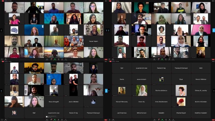 UNDPArabic's tweet image. نظرا لوجود أفكار مبتكرة بصريّة-سمعيّة ممتازة، تمّ الإعلان عن ٤ فائزين بدلًا من ٣ في حفل ختام مخيّم #Visualize2030: الجائزة الأولى حصل عليها فريق Qatrah 🇾🇪 ، الجائزة الثانية فريق Timeline 🇾🇪 ، الثالثة لفريق Gleam 🇱🇧 ،والرابعة لفريق United 🇸🇦. 

مبروك لجميع الفائزة