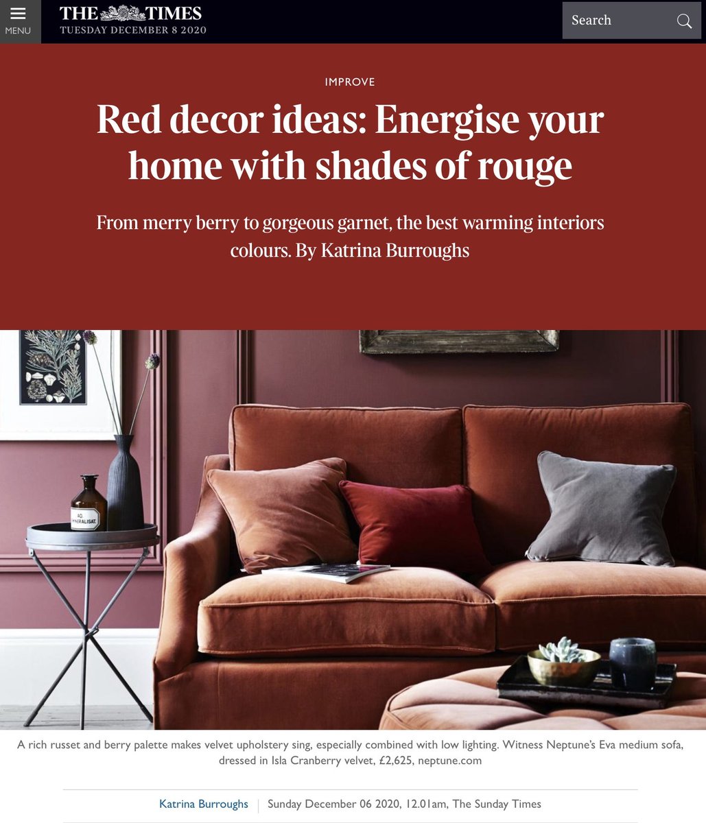 MartynBullard's tweet photo. Thanks, @TheTimes, for featuring my Serpetti indoor fabric on @EnsemblierUK's headboard. What's your favorite shade of red?
#InteriorDesign #EnsemblierLondon #TimesUK https://t.co/Bbx9hwNhXA