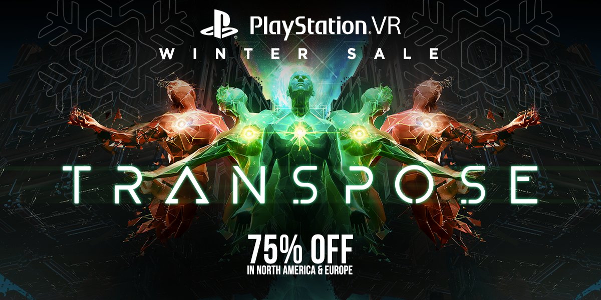 TransposeVR's tweet image. STARTING TOMORROW (Dec 22)😎

75% OFF across @PlayStation and @PlayStationEU   

"Spatial puzzles perfect for an army of one." ~ @RtoVR 

#sale #psvr #transpose #gamedev #IndieGameDev #VR #PlayStationStore #ps4vr #wintersale 
store.playstation.com/en-us/product/…