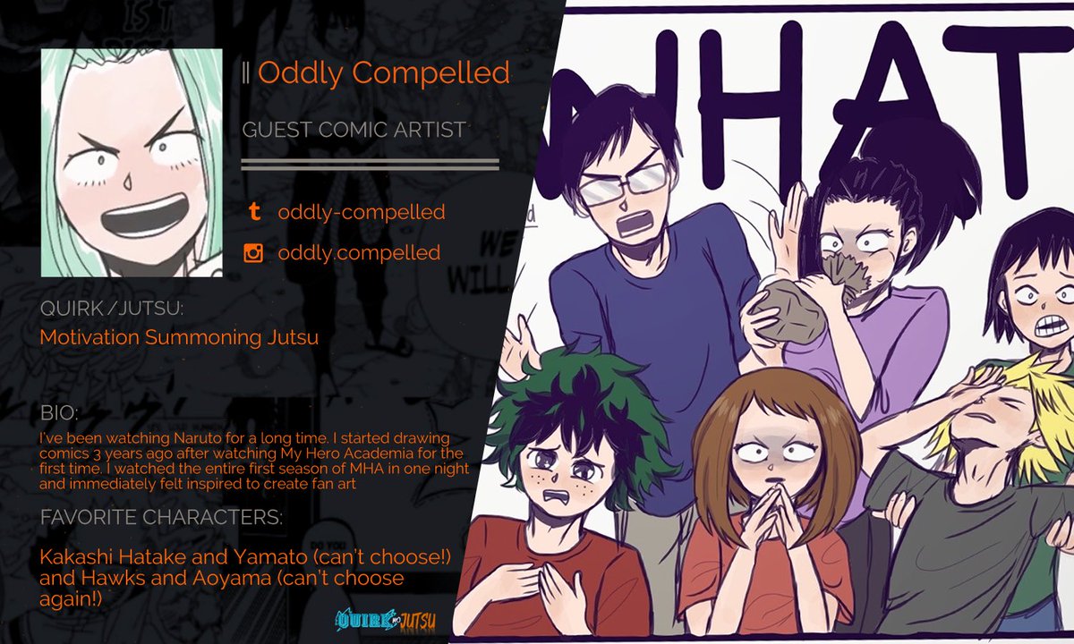 Naruto X Bnha Crossover Zine Contributor Spotlight Our Twenty Ninth Contributor Is Oddly Compelled With A Penchant For Humor Oddly Whipped Up Two Rib Tickling Comic Strips For The Heroes And