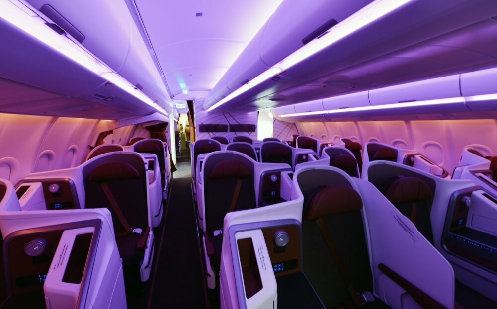 PriscillaNallie's tweet photo. Delivery of the first A330-800 to @UG_Airlines is edging closer, in a few hours. Today, the airline has revealed photographs of the stunning interior onboard the plane, which will feature three classes of cabins, including a fully lie-flat business class.
#Airbus330 #ANeworld https://t.co/7UWuS8bfTu