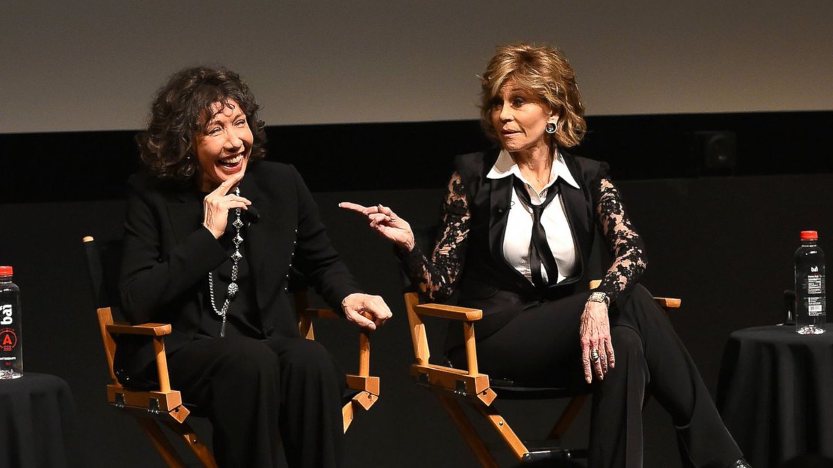 Tribeca's tweet photo. Let’s take a moment to wish activist and one-of-a-kind actress @janefonda a happy birthday! We had the pleasure of hosting Fonda, along with Lily Tomlin, at #TFF2016 for our inaugural Tribeca Tune In, which featured a talk on season two of @GraceandFrankie. Happy birthday, Jane! https://t.co/5nMXbjxUlq