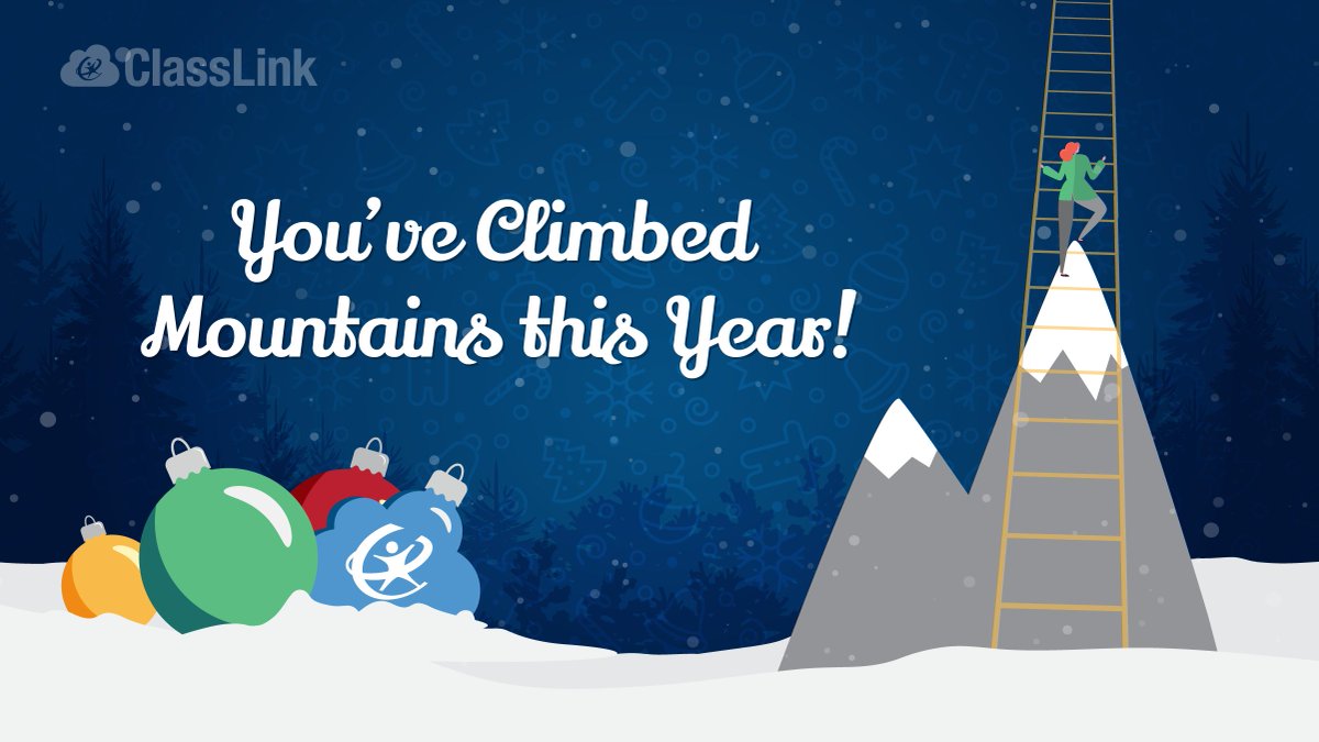 During this holiday season, our thoughts are with those who give their all to help learning continue. We wish you a much-deserved break and a bright New Year!