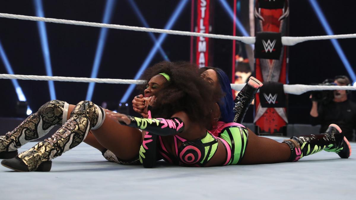 47 - Sasha Banks vs Bayley vs Lacey Evans vs Naomi vs Tamina [Wrestlemania 36] [05/04/2020]1/4
