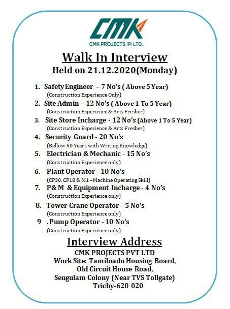 AdsPosts's tweet photo. we are hiring experience only for cmk project private ltd at trichy #trichy #JobSearch #job #jobfairy #JobSearchTips #job2020 #jobseekers https://t.co/aeTwDiO1sB