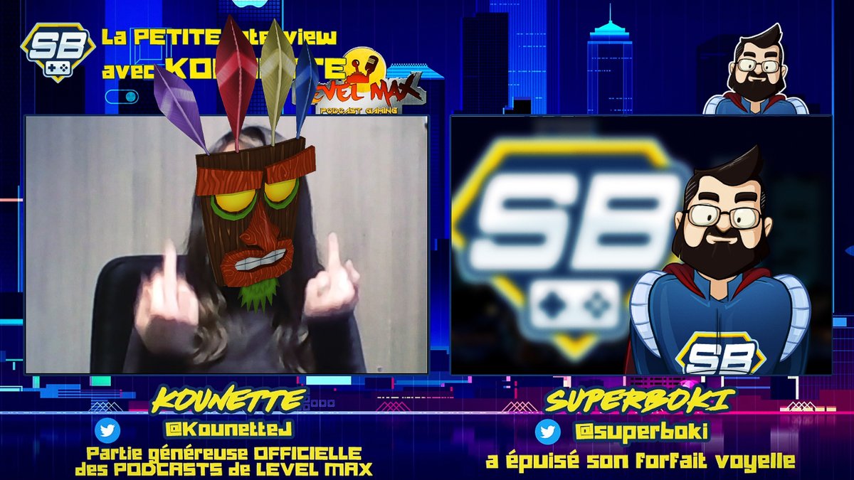 superboki's tweet image. Salut Twitter!
Petite interview en compagnie de @KounetteJ  la partie généreuse des podcasts de @_LevelMAX 🕹️🕹️
🙅‍♀️ATTENTION : Ne jamais accepter une invitation pour faire un "petit" Tetris, elle est injouable🙅
youtu.be/EpVJMruMR5U

#SUPERBOKI #ITW #LEVELMAX