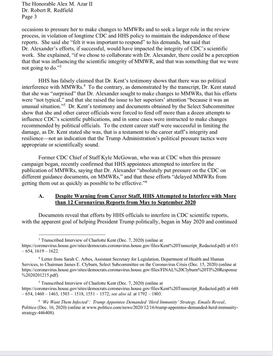 Oh Dear  @SecAzar  @CDCDirector Happy Holidays Assholes“...revealed new evidence that political appointees targeted CDC scientific reports that showed “massive spread” of the virus, which they believed sent “the wrong message” about the Trump Administration’s policies...’