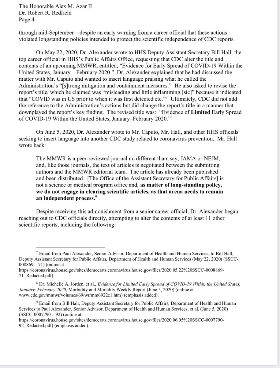 Oh Dear  @SecAzar  @CDCDirector Happy Holidays Assholes“...revealed new evidence that political appointees targeted CDC scientific reports that showed “massive spread” of the virus, which they believed sent “the wrong message” about the Trump Administration’s policies...’