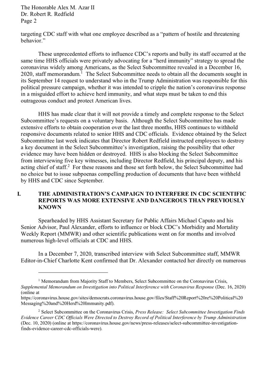 Oh Dear  @SecAzar  @CDCDirector Happy Holidays Assholes“...revealed new evidence that political appointees targeted CDC scientific reports that showed “massive spread” of the virus, which they believed sent “the wrong message” about the Trump Administration’s policies...’