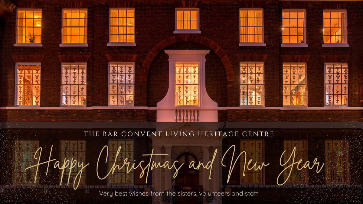 barconventyork's tweet photo. The Bar Convent is now closed for Christmas and New Year 🕯️ We'll be reopening to the public on Tuesday 5th January 2020.

We wish you all a very happy Christmas and a bright start to a bright New Year 🌟 https://t.co/WzkLrZSYFC