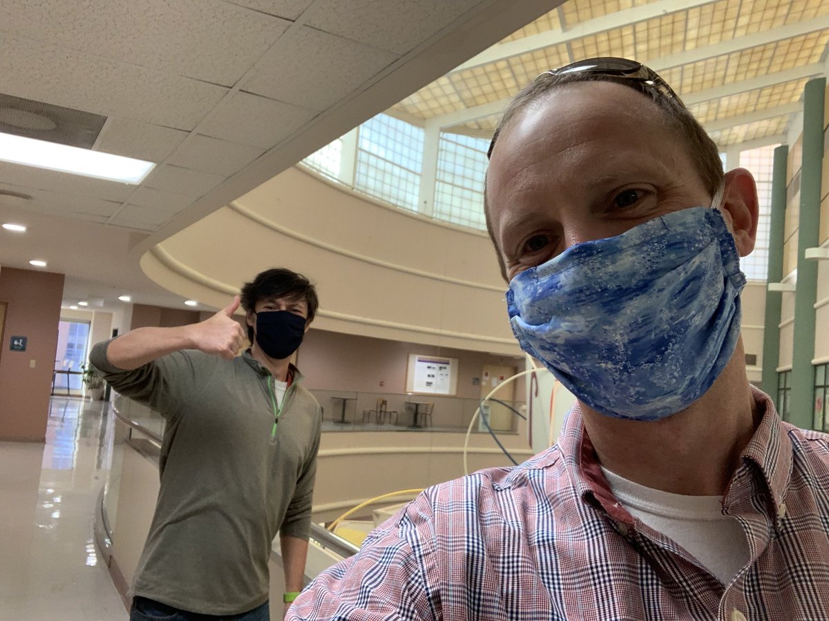 KarlB1117's tweet photo. @forrest_craig and I got our first doses this morning! One step closer to ending the pandemic! https://t.co/FZwaBiQCYd