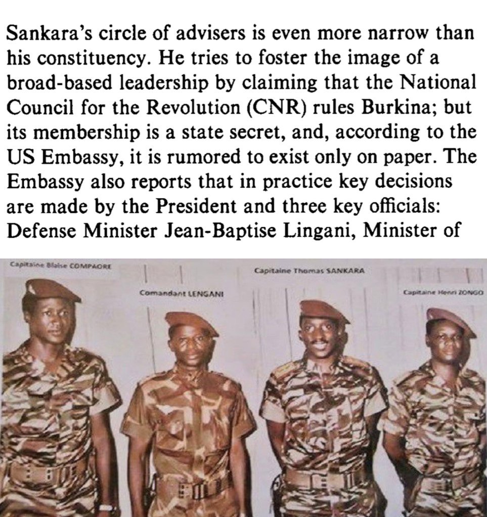 The CIA predicts the 1987 bloody coup against Thomas Sankara in Burkina Faso in this 1986 report, and the three men to carry it out. Two of them were ki…