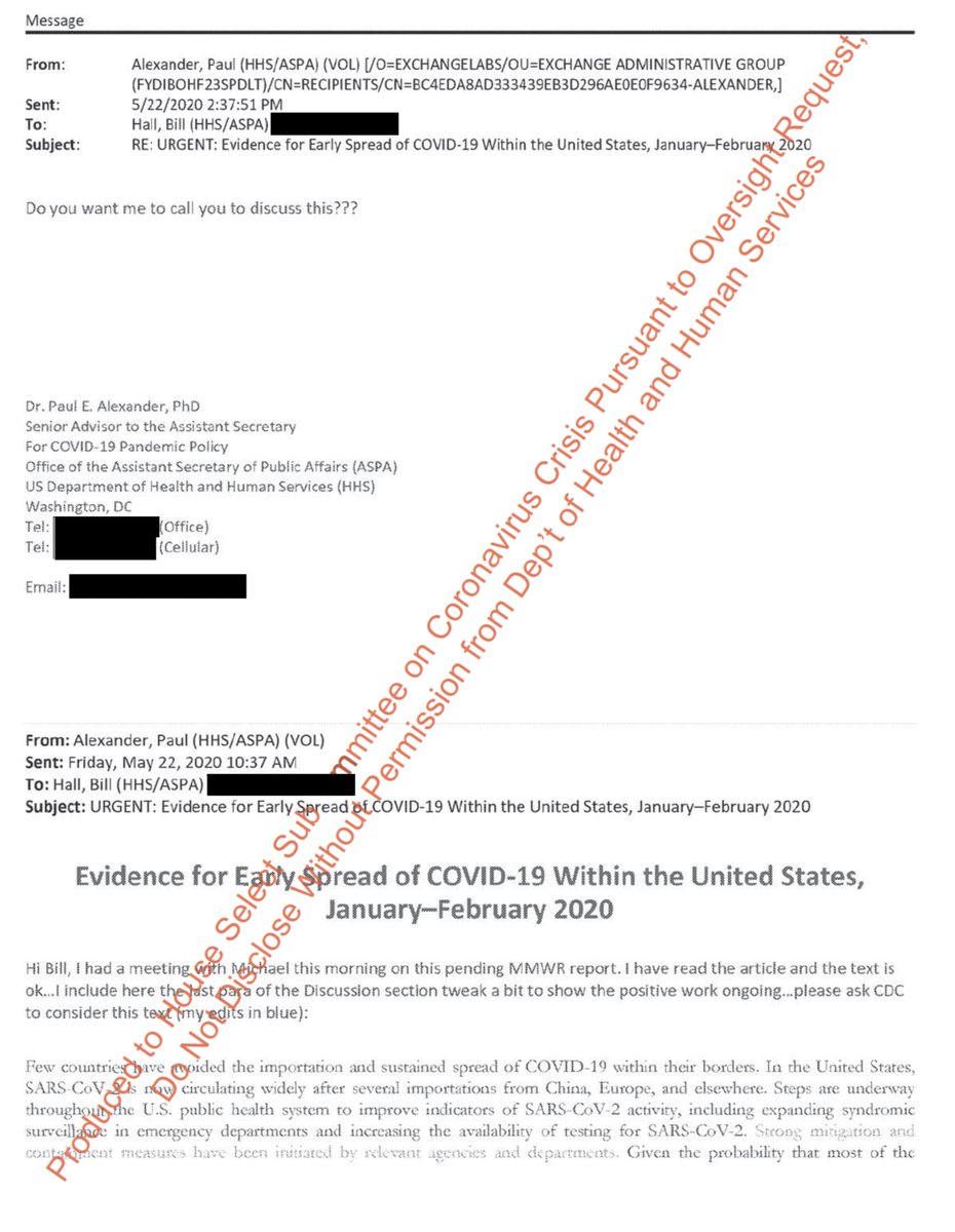 HOLY FUCKING BALLS - previously the Select Com only released 70 pages of internal emails  @HHSGov  @SecAzar  @CDCDirector  @SpoxHHSGuess how many pages are in the new tranche of documents?100? Nope200? NopeYou are so fucked