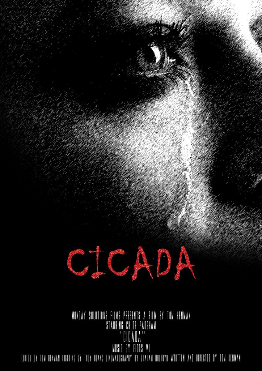 My new film Cicada drops on December 23rd, 12.00 GMT. A Dark but Important film about abuse, its survivors and the system that enables it. Poster by York Johnson   #MondaySolutionFilms #Poster #survivorsofabuse #abusesurvivor #abuseawareness